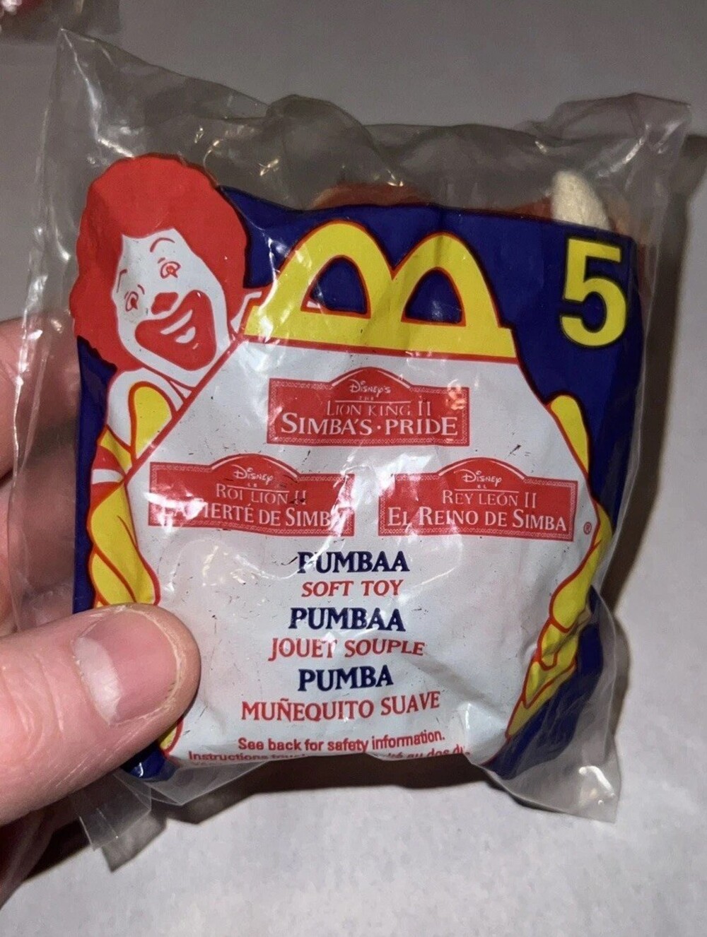 NEW Vintage McDonald's Lion King II Pumbaa Soft Toy #5 1998